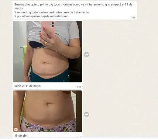 Foto que mandó una clienta por WhatsApp